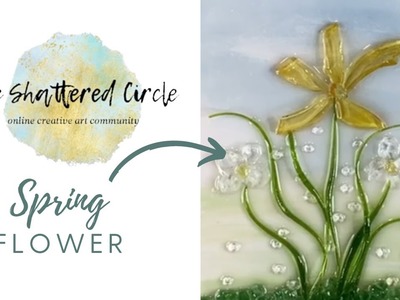 Spring Flower (Glass & Resin Art Tutorial)