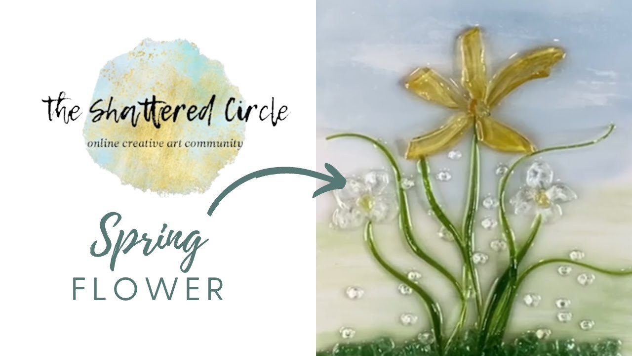 Spring Flower (Glass & Resin Art Tutorial)