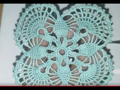 Square motif shawl napkin is made beautiful and easy crochet