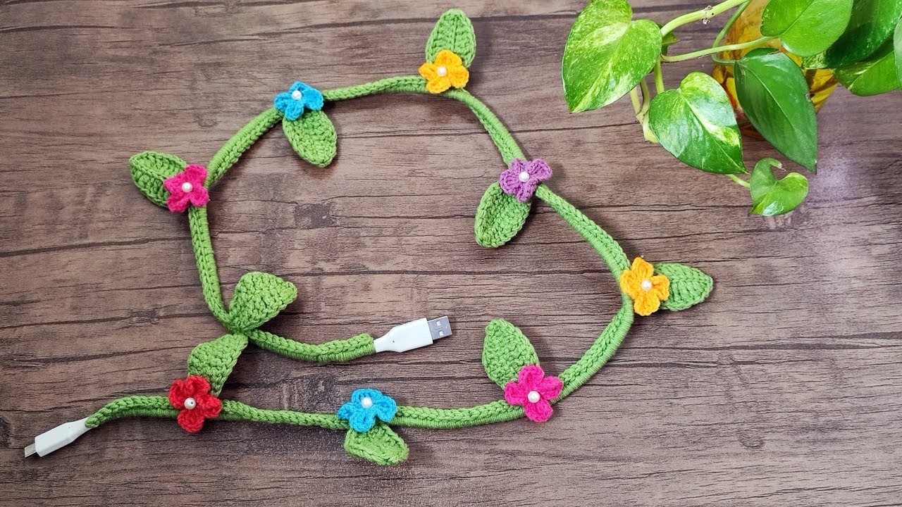 ???? Very Beautiful Crochet Charger Cord Cover | ???? How to Crochet Cord Step by Step