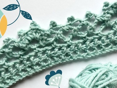 Wonderful EASY crochet lace border stitch! Try it yourself! (online tutorial)