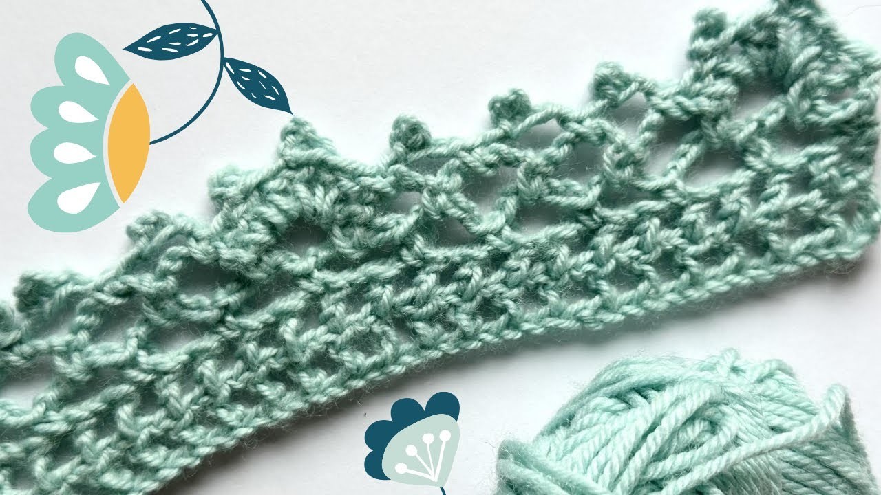 Wonderful EASY crochet lace border stitch! Try it yourself! (online tutorial)