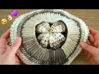 WOW❗????????AMAZİNG ‼️ Very easy crochet beanie, hat making - Tığ ile örgü bere modelleri