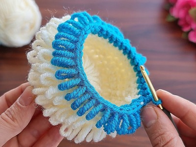Wow!!! how to make eye catching crochet ✔ Super easy Very useful crochet decorative basket making.????