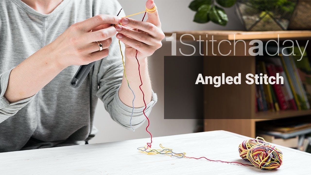 Angled Stitch  -  Learn 1 crochet stitch a day