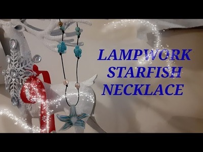 BBB LAMPWORK STARFISH SIMPLE BOHO STYLE NECKLACE!