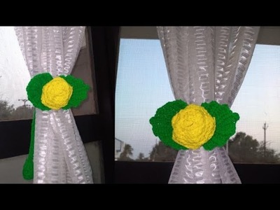 Beautiful crochet Curtain holder.knitting.step by step tutorial.
