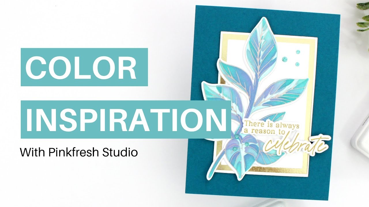 Color Inspiration: Layering Stencils with Pinkfresh Studio Detailed Leaf