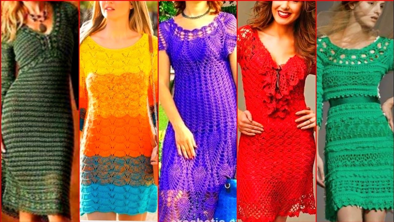 CROCHET DRESS TUTORIAL ||how to crochet dress with side slits and seamless pattern.