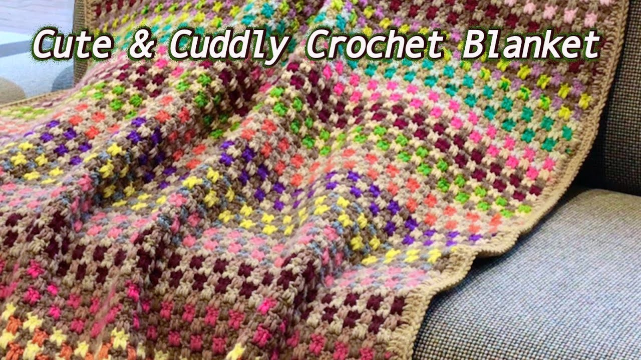 Cute and Cuddly Crochet Blanket - Easy Drop Stitch Pattern