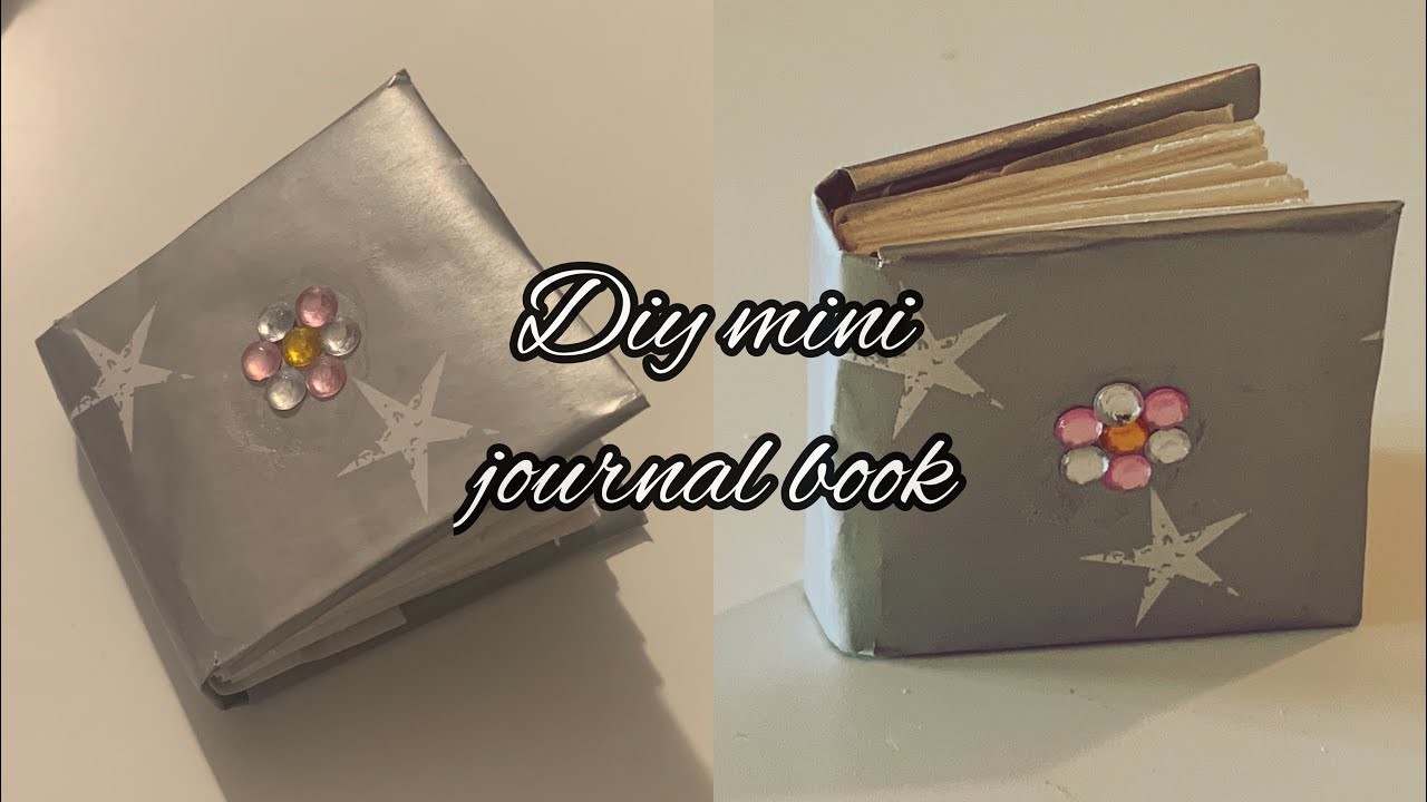 Diy mini journal book with minimal props #handmade  #journal #diy #scrapbook #minijournal