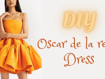 DIY Oscar de la renta Flared mini dress || How to make a corset bustier pattern