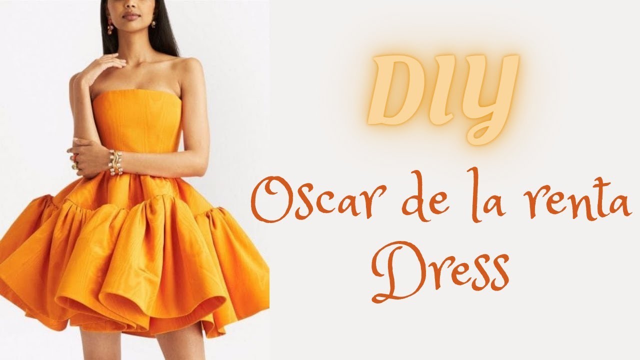 DIY Oscar de la renta Flared mini dress || How to make a corset bustier pattern