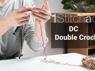 Double Crochet  With Straight Edges-  Learn 1 crochet stitch a day