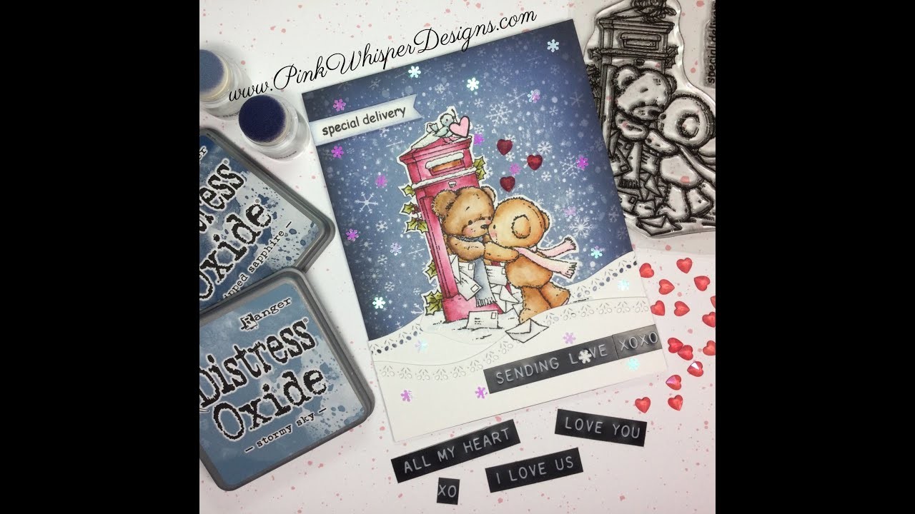 Extending the use of your holiday stamps!!!  (using Penny Black's Darling Delivery Set)