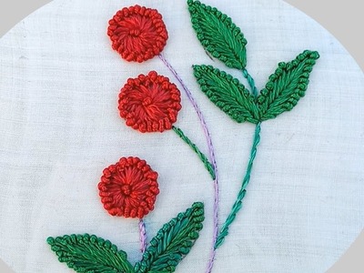 French Knot.French Knot Stitch.French Knot Embroidery.Threads Skills