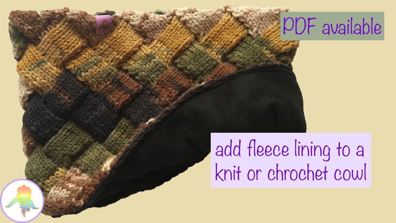 How to add a (fleece) lining to a knit or crochet cowl