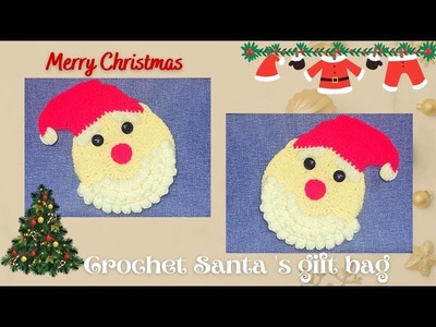 ????????????how to crochet a small crochet Santa bag for Christmas gift,cute crochet pattern,crochet mini bag