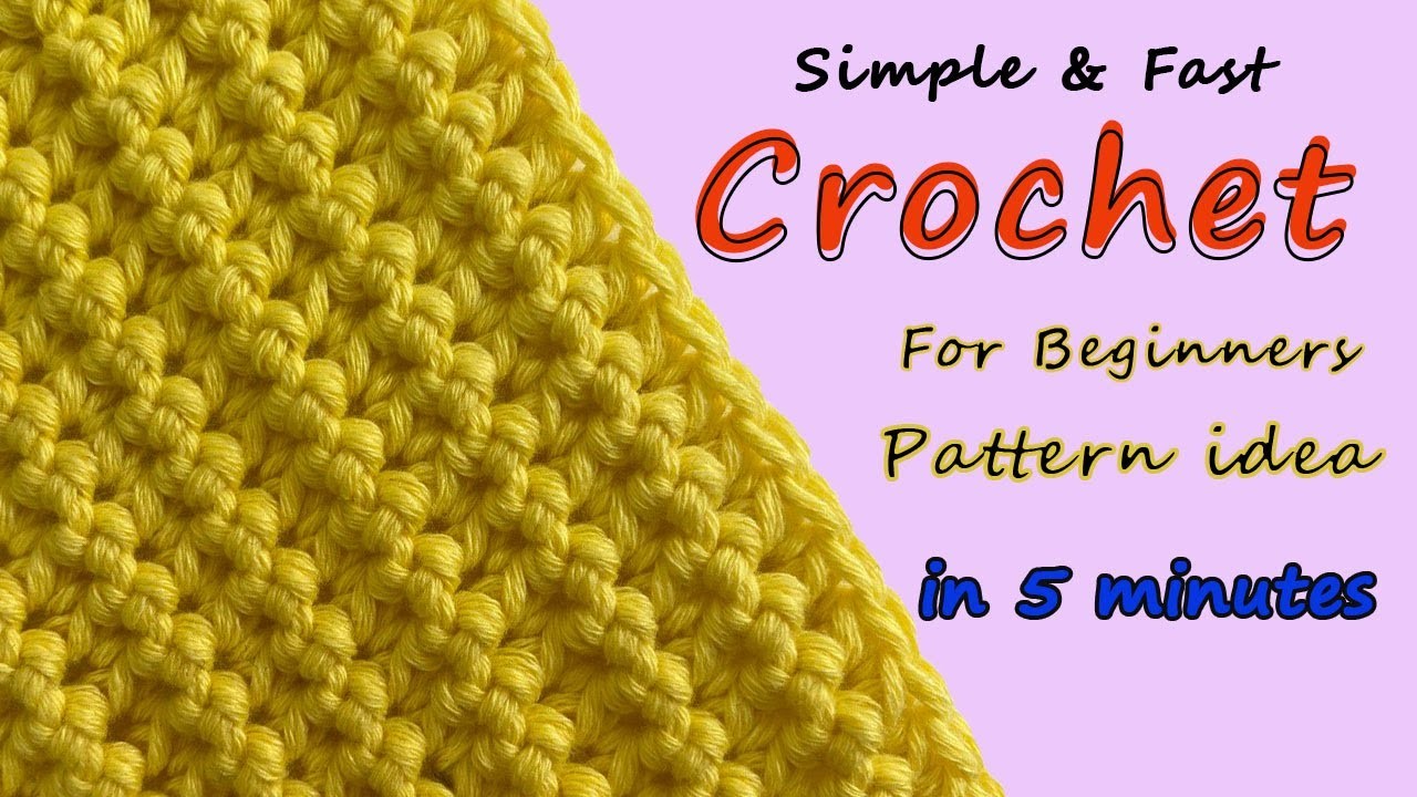 How to CROCHET fast & easy _ super easy PATTERN for Beginners _ Crochet Tutorial for Beginner