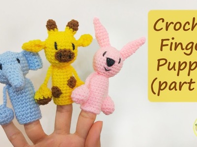 How to Crochet Giraffe Finger Puppet (part 1) | Crochet Tutorials | Lemon Crochet