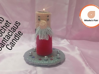 How to Crochet Santa ???? Claus Candle  Quick and Easy Santa Candle.