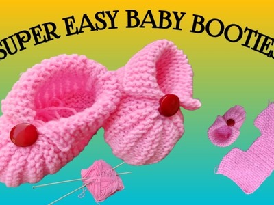 How to knit super easy baby booties design. crochet easy small baby booties.cute new born baby boot