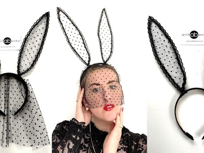 How to make bunny ears, Easter rabbit ear DIY, Lace headband diy Tutorial, Sewing ideas, Anita Benko