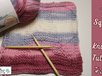 Knit the "A" Square - Knitting Tutorial - Perfect for modular blankets and washcloths! Step-by step!