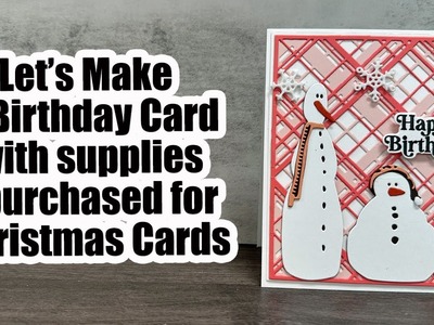Let's Make A Card Using Supplies I Bought for Christmas Cards