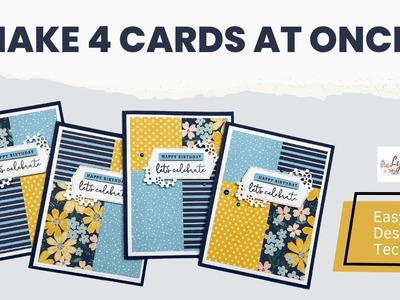 Make 4 Cards at Once with this Easy Cutting and Design Technique!