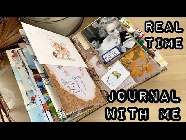 Real Time Journal With Me. Junk Journal Layout Process Video. Creative Journal Tutorial