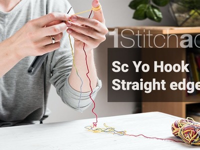 Single Crochet Yarn Over the Hook -  Learn 1 crochet stitch a day