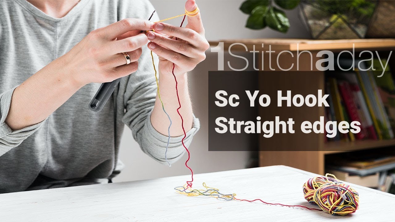 Single Crochet Yarn Over the Hook -  Learn 1 crochet stitch a day