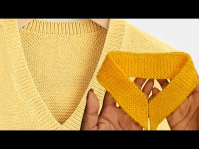 V gala knitting tutorial ✔️v neck  sweater design✔️ sweater ka design Hindi