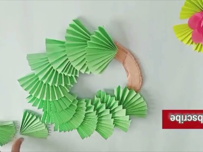 2   green paper wall hanging \ Wall hanging \ Paper craft \ crafts \ walmate