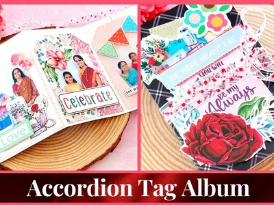 Accordion Tag Album | How to make Accordion Tag Album | Mini Album