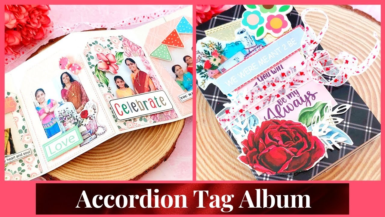 Accordion Tag Album | How to make Accordion Tag Album | Mini Album