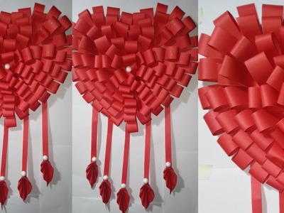 Beautiful wallhanging Craft ideas.Unique Wallmate with paper.Red pepper wallhanging Craft.