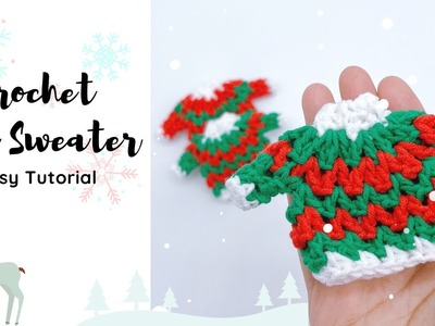 Christmas Ornament Mini Sweater | Easy Crochet Tutorial | DIY