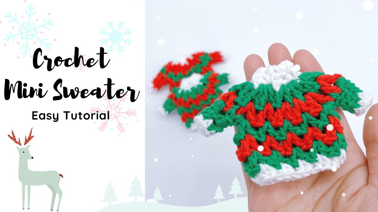 Christmas Ornament Mini Sweater | Easy Crochet Tutorial | DIY