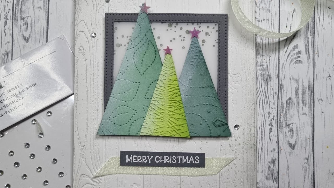 Clean & Simple | CHRISTMAS TREE CARD | #christmasstampathon2023