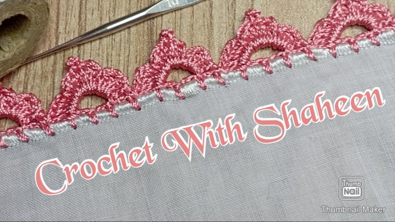 Crochet dupata lace design. Crochet tutorial # 142 by @ Crochet With Shaheen