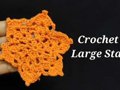 Crochet Large Star (English Tutorial)         #crochetstar #crochet