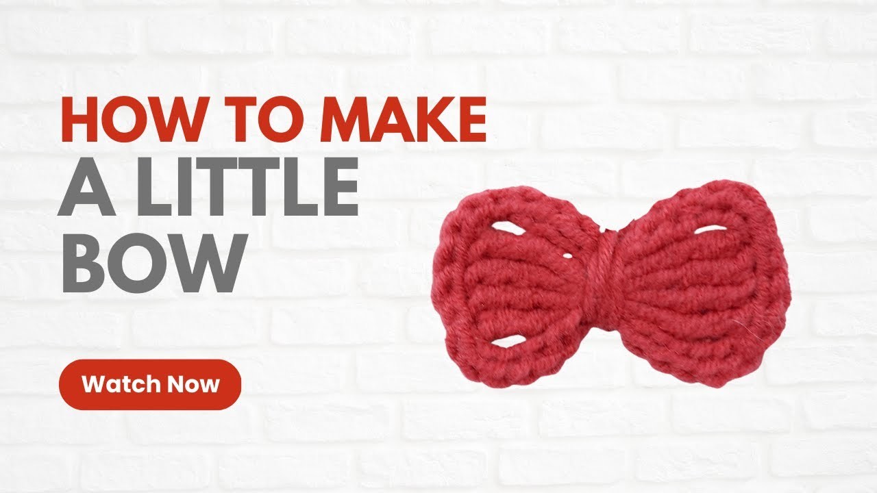 Crochet little bow. step-by-step crochet tutorial