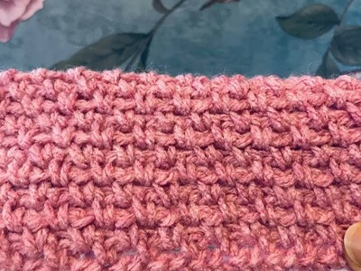 Crochet | Point super facile motif sur 1 rang ????. Ideal pour écharpes, bonnets, couvertures, etc.
