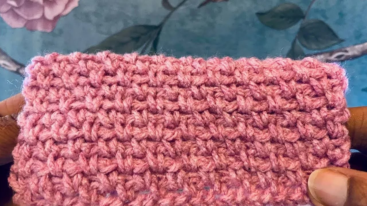 Crochet | Point super facile motif sur 1 rang ????. Ideal pour écharpes, bonnets, couvertures, etc.