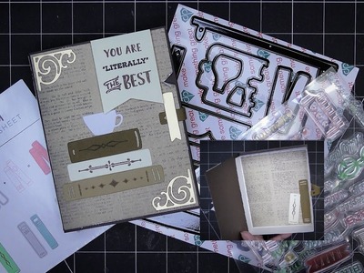 Diamond Press "Bookworm" Stamps & Dies Set Review and Book-Shaped Gift Box Tutorial!