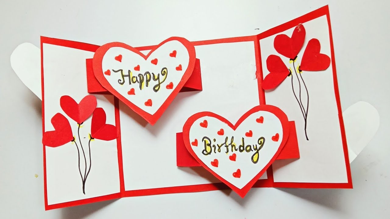 DIY - 3 D Birthday Card | Pop-Up Birthday Card | Special Birthday Card for Love ❤️