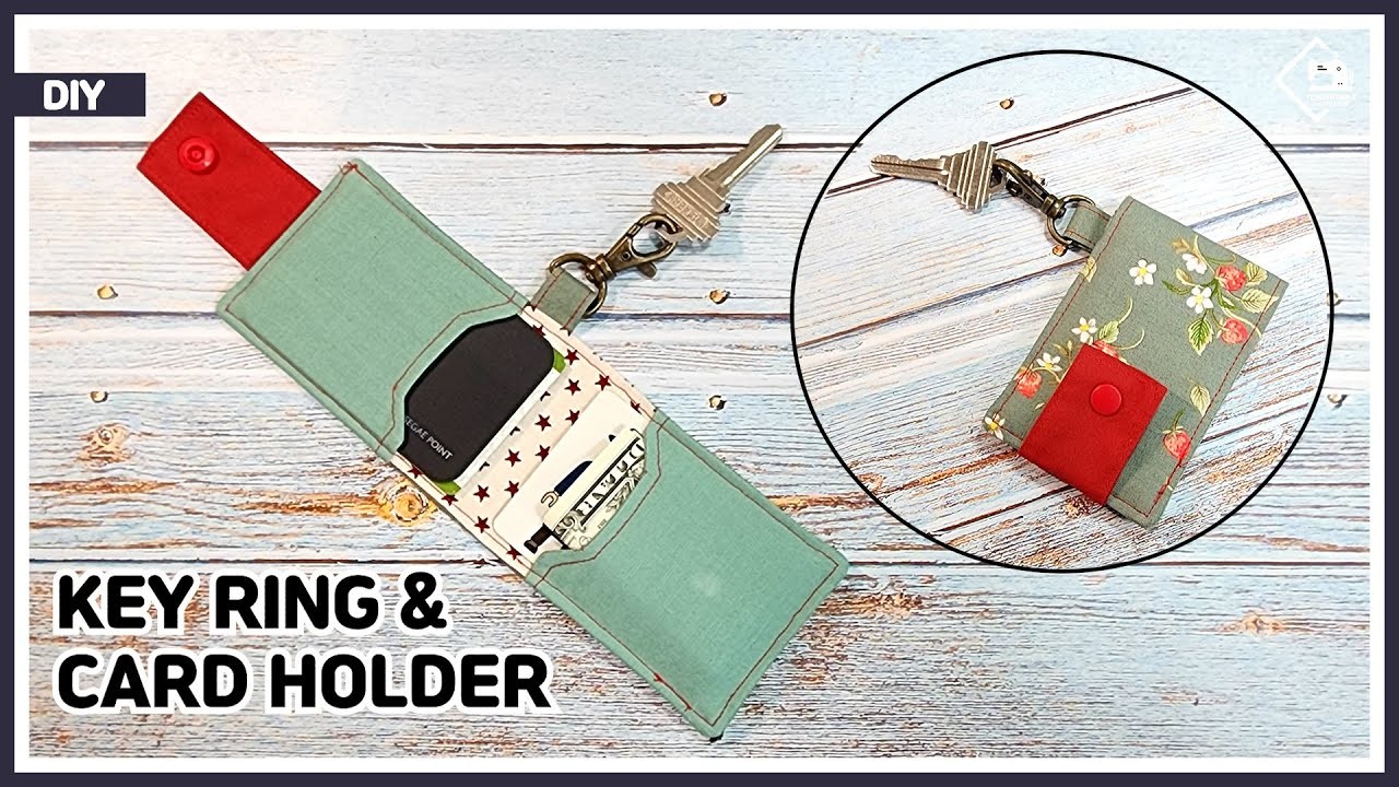 DIY Easy Card holder & Key ring. sewing tutorial [Tendersmile Handmade]