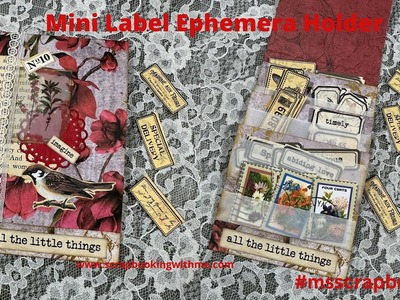 DIY MATCHBOOK STYLE LABEL EPHEMERA HOLDER | #msscrapbusters